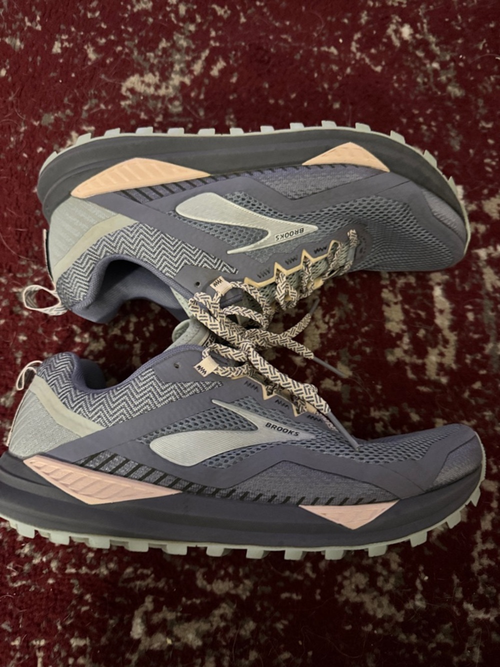 Brooks Gray and Tan Athletic Shoes